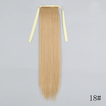Wrap Around Ponytail Extension – Long Straight Synthetic Clip-In