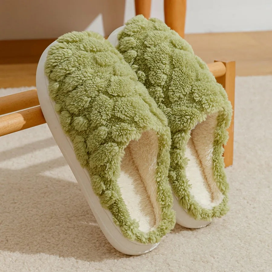 Fluffy Plush Slippers Non-Slip House Shoes for Men and Women