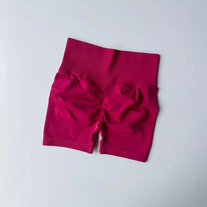 Women's High-Waist Yoga Shorts with Butt Lift & Ruched Back