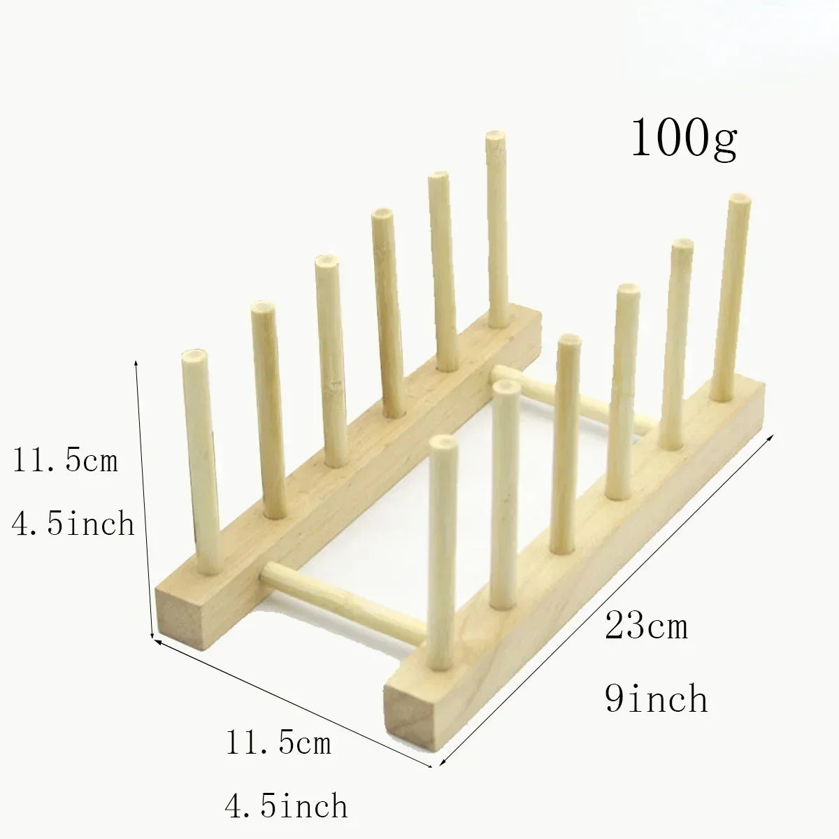 Wooden Plate Rack Dish Drainer Stand – Kitchen Organizer