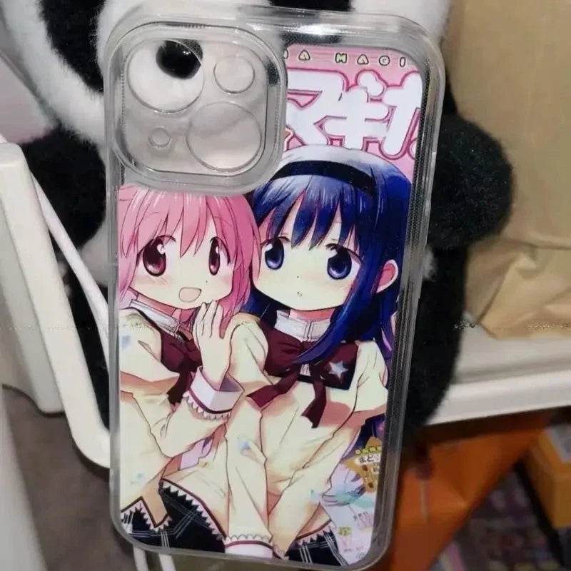 Anime Girl Clear Glitter iPhone Case – Kawaii Style