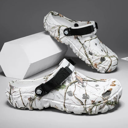 Men's Camouflage Clog Sandals – Lightweight Non-Slip Garden Shoes