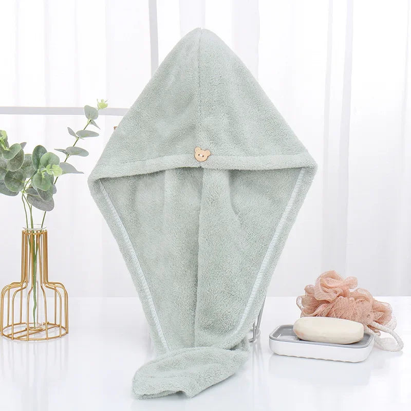 Microfiber Hair Towel Wrap – Magic Fast-Drying Bath Hat
