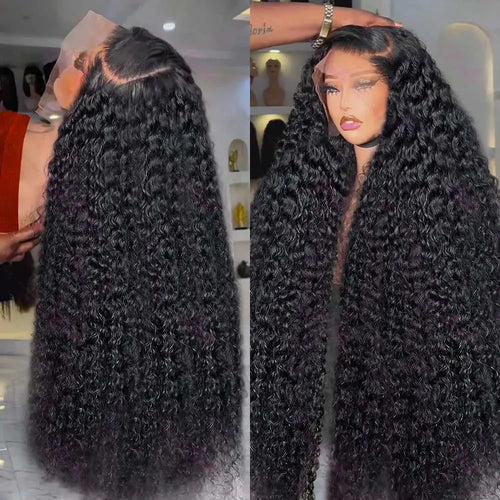 Deep Wave Lace Front Wig | 250% Density Brazilian Human Hair 16–42 Inch
