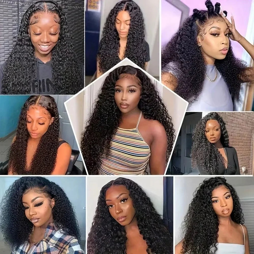 Deep Wave Lace Front Wig Human Hair – HD Transparent Lace, 200% & 250% Density