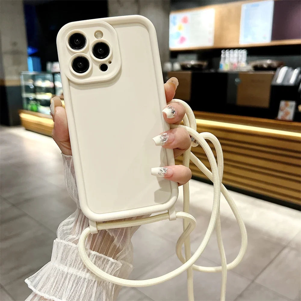 Crossbody iPhone Case with Adjustable Lanyard Strap