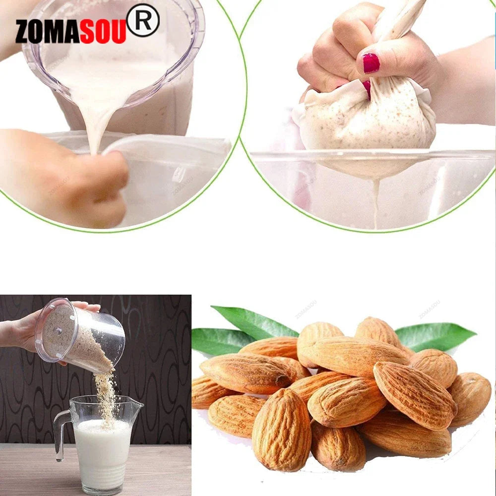 Nylon Mesh Filter Bag – Nut Milk, Soy Milk & Food Strainer