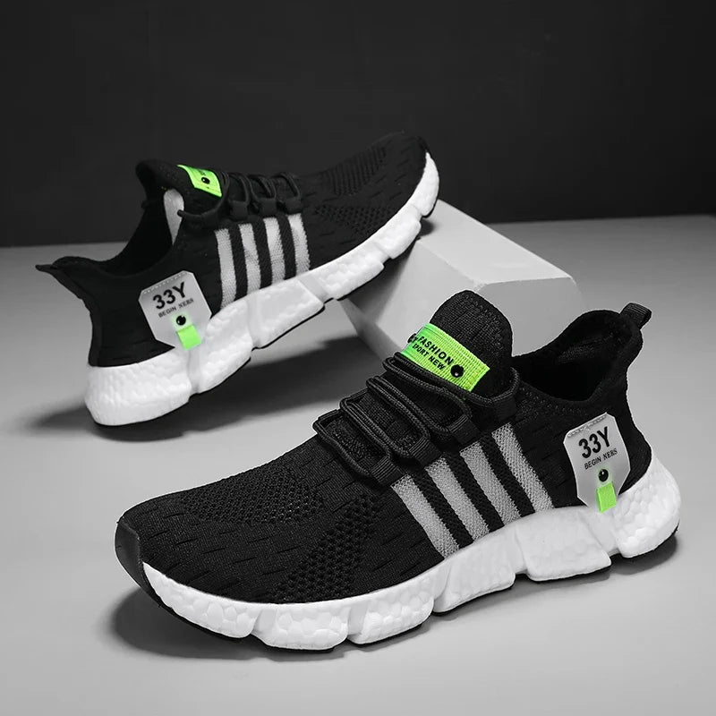 Men's Breathable Mesh Sneakers – Lightweight Walking Shoes Plus Size