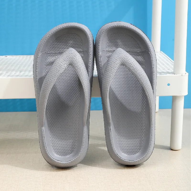 Women's Platform Flip Flops – Cushioned EVA Non-Slip Beach Sandals
