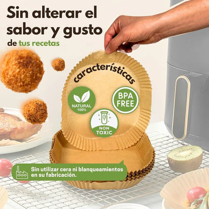 Air Fryer Disposable Paper Liners – Square BPA-Free Tray Inserts