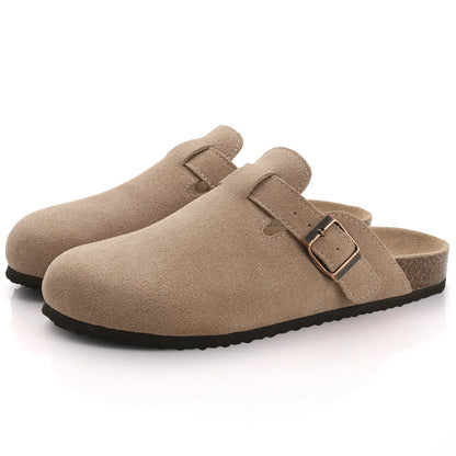 Suede Cork Clogs – Arch Support Mules for Men & Women