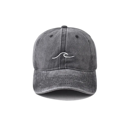 Wave Embroidered Baseball Cap – Unisex Adjustable Dad Hat