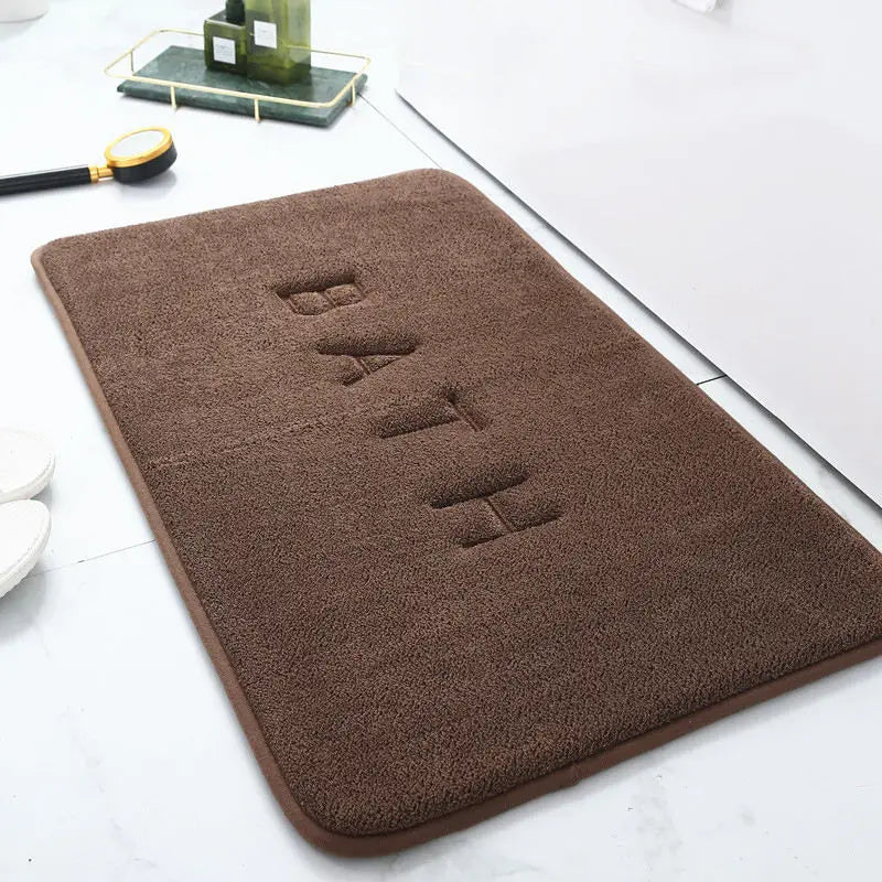 Memory Foam Bath Mat – Anti-Slip Super Absorbent Coral Fleece Floor Rug