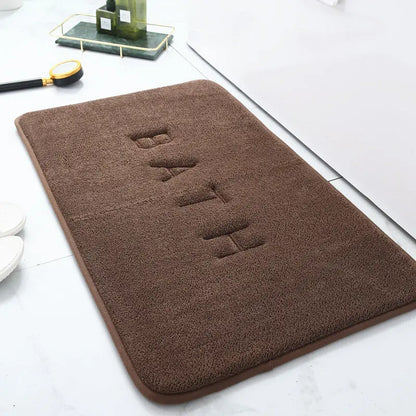 Memory Foam Bath Mat – Anti-Slip Super Absorbent Coral Fleece Floor Rug