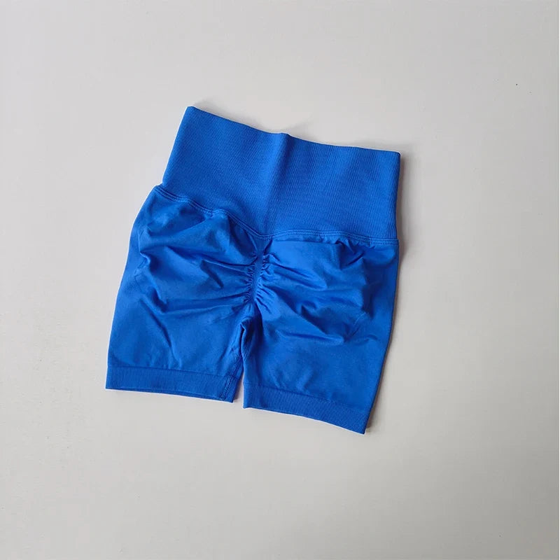 Women's High-Waist Yoga Shorts with Butt Lift & Ruched Back