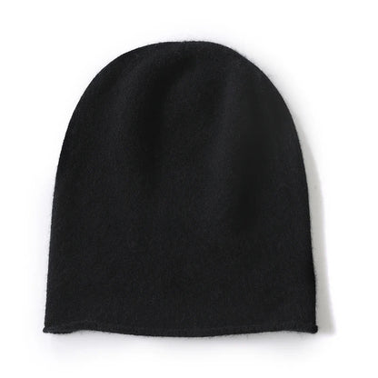 100% Cashmere Knit Beanie – Luxury Winter Hat for Women & Men
