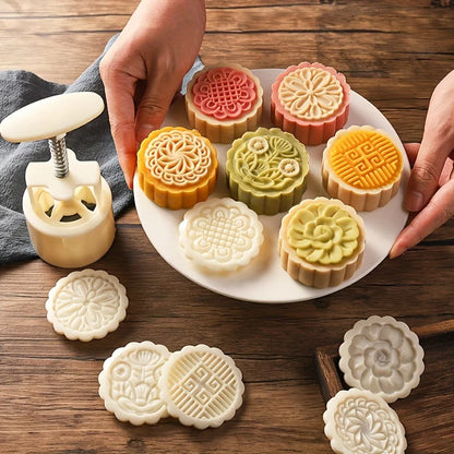 Mooncake Mold DIY Hand Press – Pastry & Mung Bean Cake Stamp