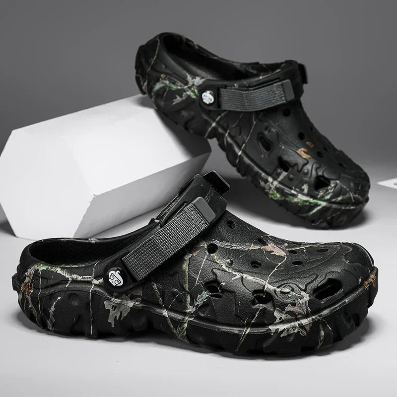 Men's Camo Clogs – Lightweight Non-Slip Garden Sandals
