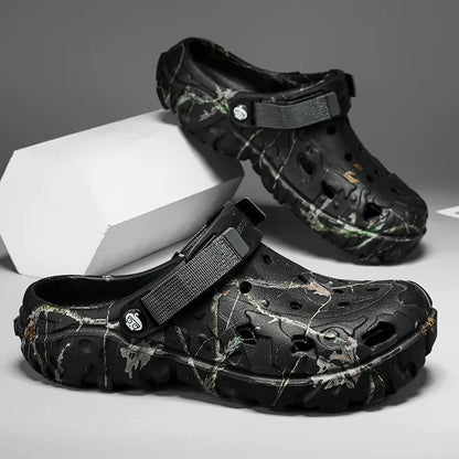 Men's Camo Clogs – Lightweight Non-Slip Garden Sandals