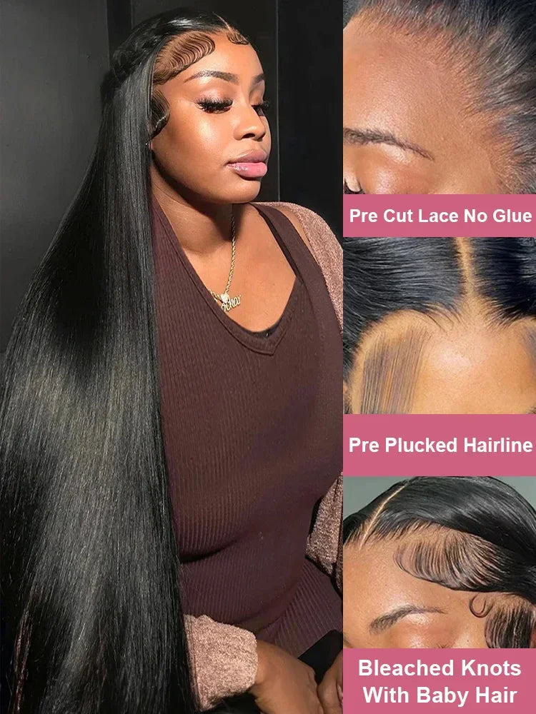 200 Density HD Lace Frontal Wig | Straight Brazilian Human Hair 18–46 Inch