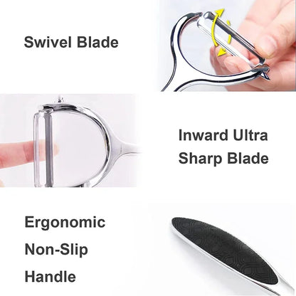Stainless Steel Vegetable Peeler – Multi-Function Y-Peeler with Non-Slip Handle