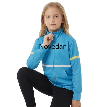 Max Mayfield Inspired Blue Zip-Up Hoodie Costume for Kids Halloween Cosplay Outfit