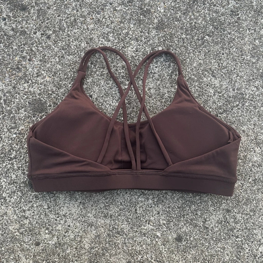 Women's Cross-Back Sports Bra – Soft Fitness Top for Yoga & Gym