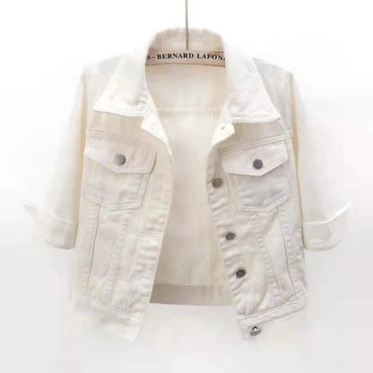 Women's Short Denim Jacket – Casual Loose Jean Coat
