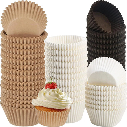 Cupcake Liners Greaseproof Baking Cups – Food Grade Muffin Wrappers (100/500/1000 pcs)