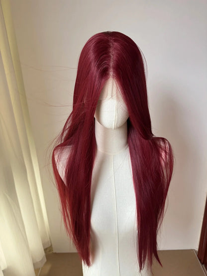 Straight Lace Front Wig – Long 26 Inch Synthetic Heat Resistant