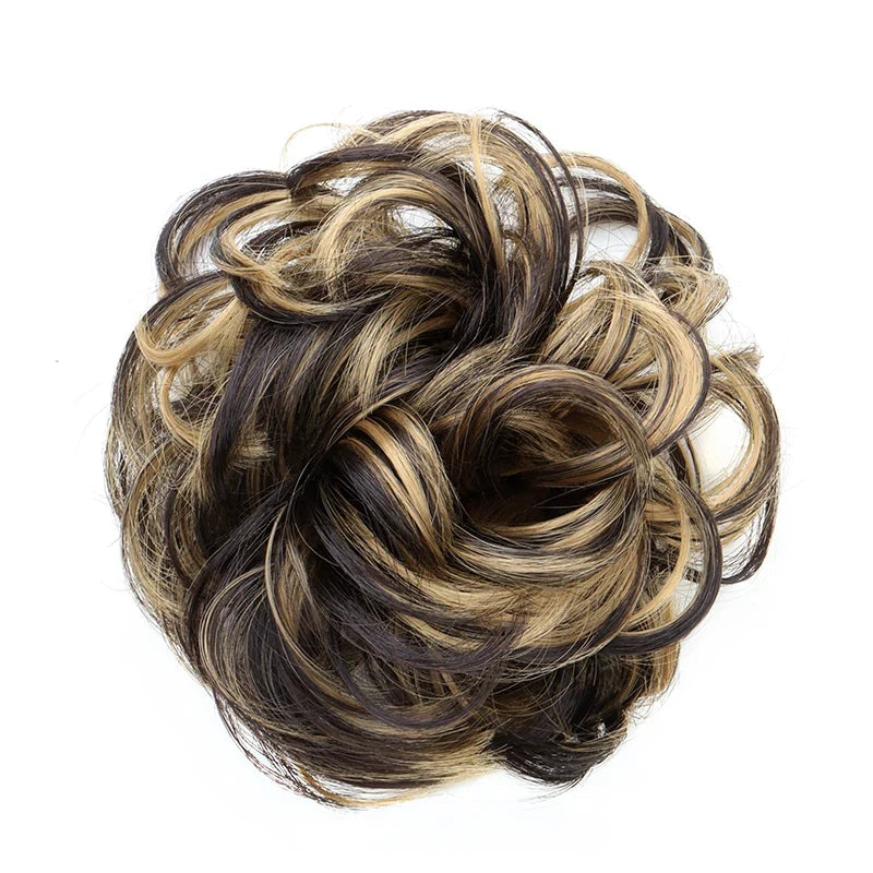 Messy Bun Hair Piece – Synthetic Chignon with Elastic Band