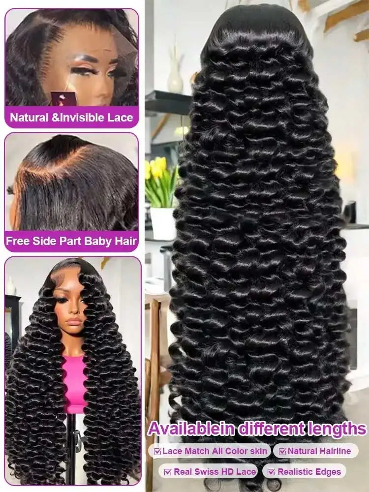 Loose Deep Wave Lace Front Wig – 100% Brazilian Human Hair HD Lace