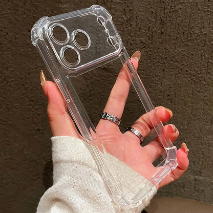 Clear Silicone iPhone Case – Shockproof Transparent Cover iPhone 11–17