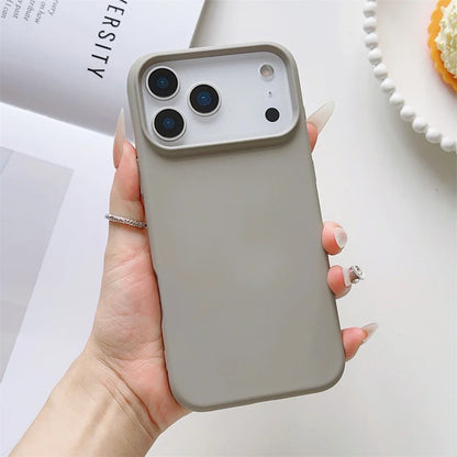 iPhone Case Matte Candy Color Liquid Silicone Shockproof Cover