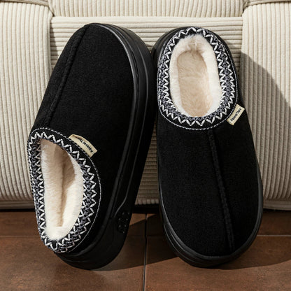 Fur-Lined Slipper Clogs – Warm Anti-Slip Winter Shoes for Women & Men
