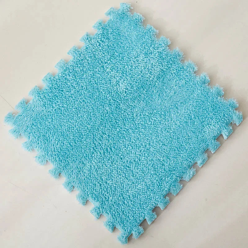 Interlocking Plush Foam Floor Tiles – 10-Piece Puzzle Play Mat Set