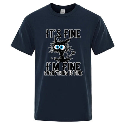 Cool Cat Graphic T Shirt Funny Cotton Blend Casual Tee
