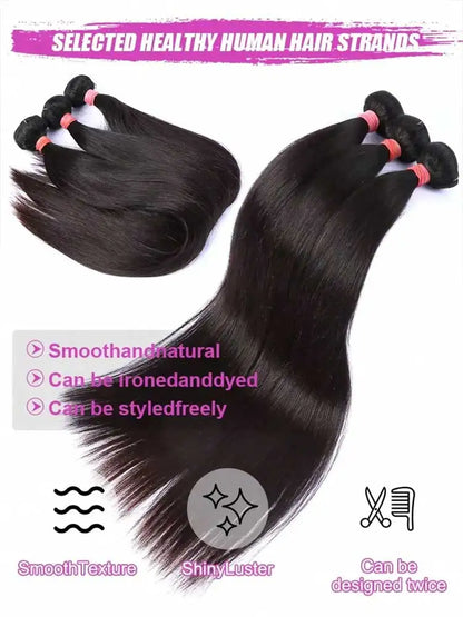 Bone Straight Human Hair Bundles – Brazilian Remy Hair