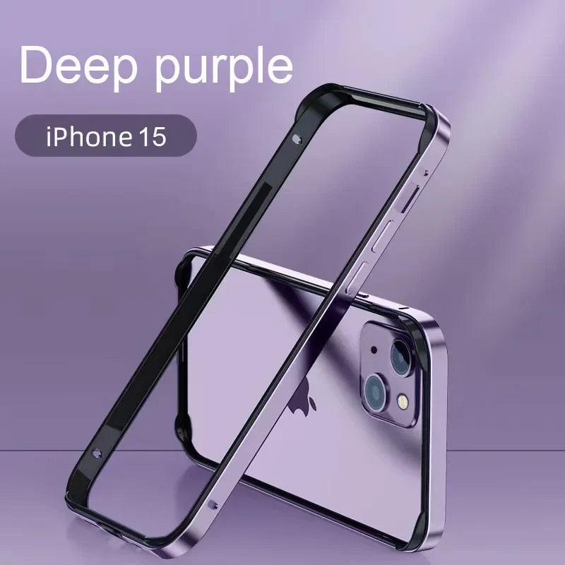 Metal Bumper Case for iPhone 12–18 / 17 / 16 / 15 / 14 – Aluminum & Silicone
