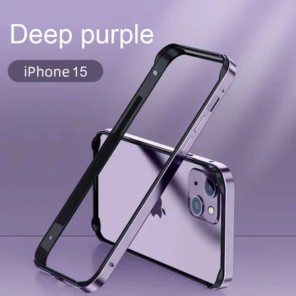 Metal Bumper Case for iPhone 12–18 / 17 / 16 / 15 / 14 – Aluminum & Silicone