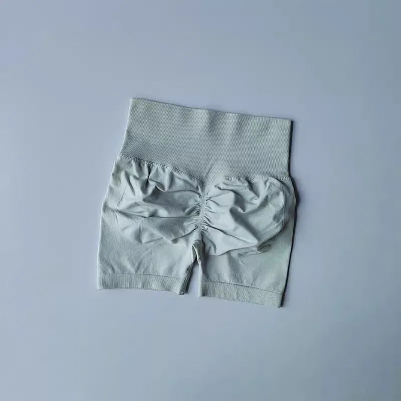 Women's High-Waist Yoga Shorts with Butt Lift & Ruched Back
