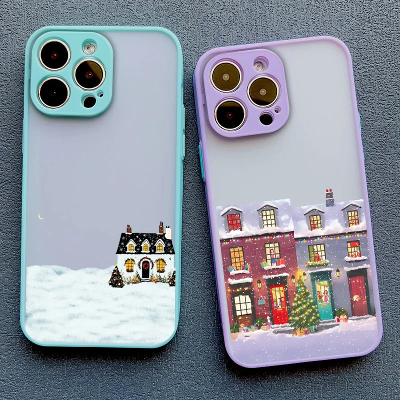 Christmas Snow Village iPhone Case – Festive Winter Design