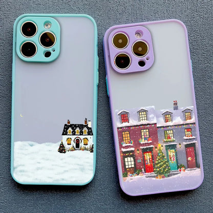 Christmas Snow Village iPhone Case – Festive Winter Design