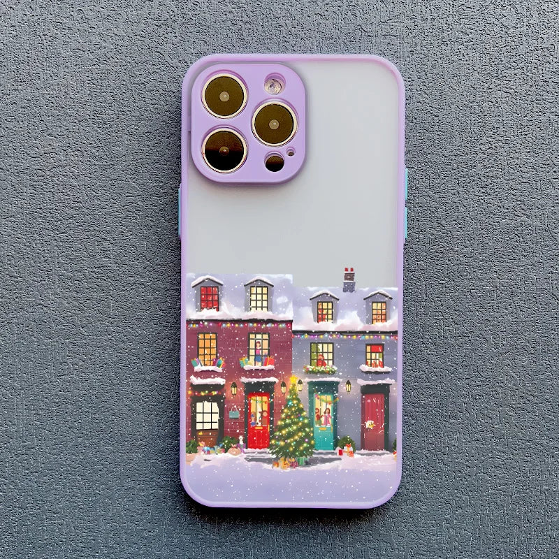 Christmas Snow Village iPhone Case – Festive Winter Design