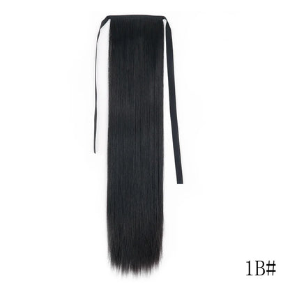 Wrap Around Ponytail Extension – Long Straight Synthetic Clip-In