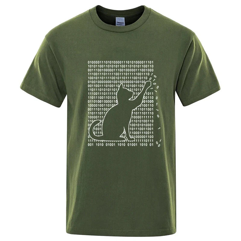 Cool Cat Graphic T Shirt Funny Cotton Blend Tee