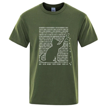Cool Cat Graphic T Shirt Funny Cotton Blend Tee