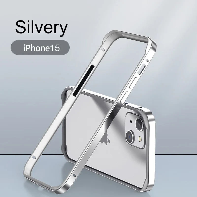 Metal Bumper Case for iPhone 12–18 / 17 / 16 / 15 / 14 – Aluminum & Silicone