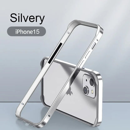 Metal Bumper Case for iPhone 12–18 / 17 / 16 / 15 / 14 – Aluminum & Silicone