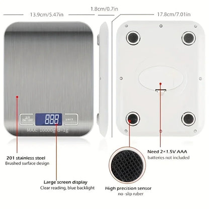 Digital Kitchen Scale – High-Precision Food & Baking Scale up to 10kg